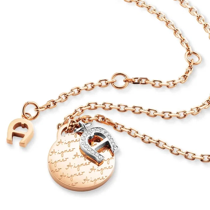 Aigner Elisa Short Necklace Rose Gold Women
