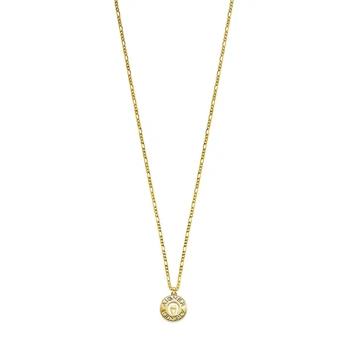 Aigner Mira Short Necklace for Women Gold Logo Necklace