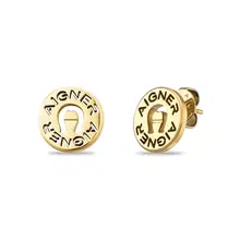 Aigner Mira Earrings for Women Gold Logo Stud Earrings