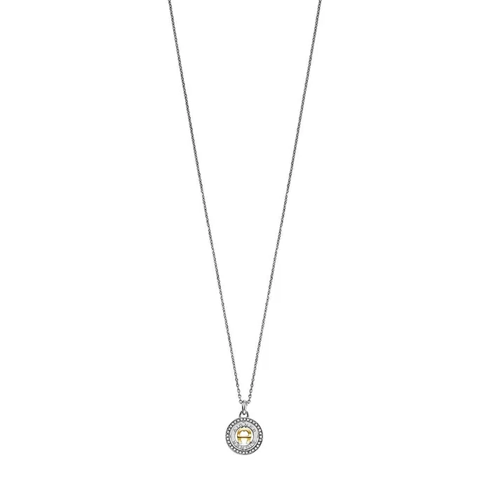 Aigner Inca Short Necklace for Women Silver Gold Pendant