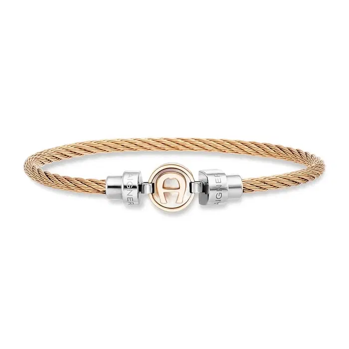 Aigner Ale Quat Large Bangle for Women Rose Gold Bracelet