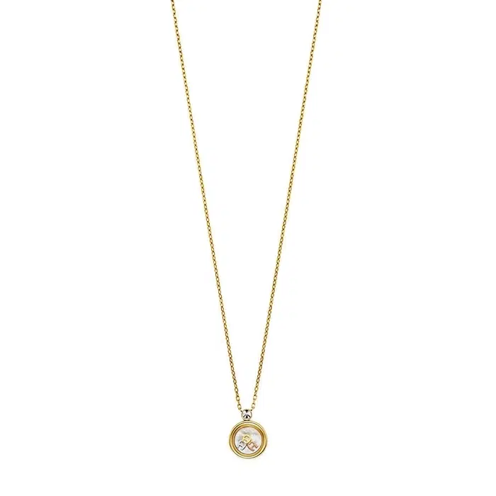 Aigner FINA Short Necklace for Women Gold Tone with Logo