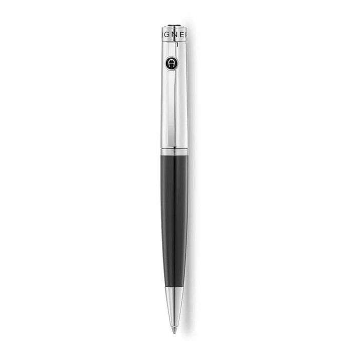Aigner ballpoint pen for gent steel black with silver 