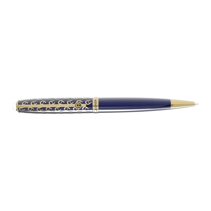Aigner Blue and Gold Monogram Men Ballpoint Pen