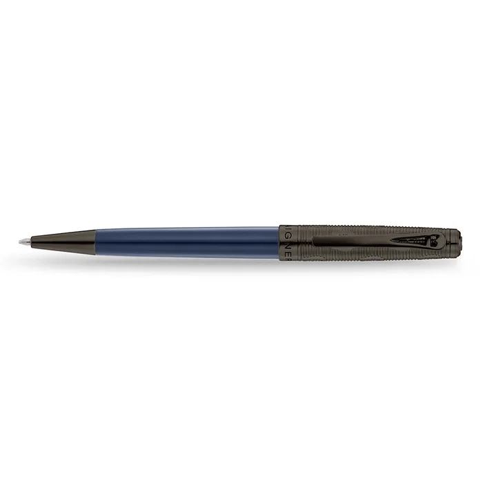 Aigner Dark Gunmetal and Blue Ballpoint Pen