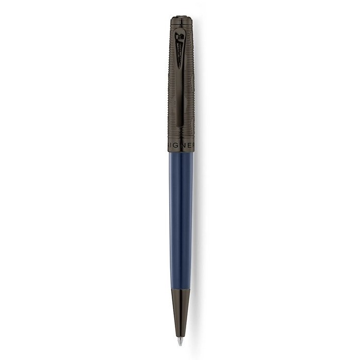 Aigner Dark Gunmetal and Blue Ballpoint Pen
