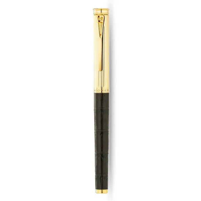 Aigner Luxury Dark Brown & Gold Signature Pen