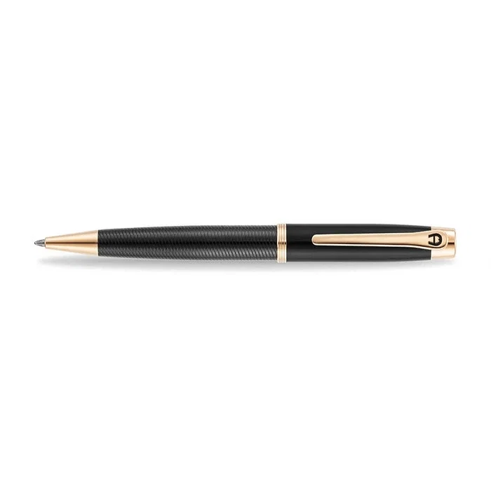 Aigner Albano Ballpoint Pen Black & Rose Gold