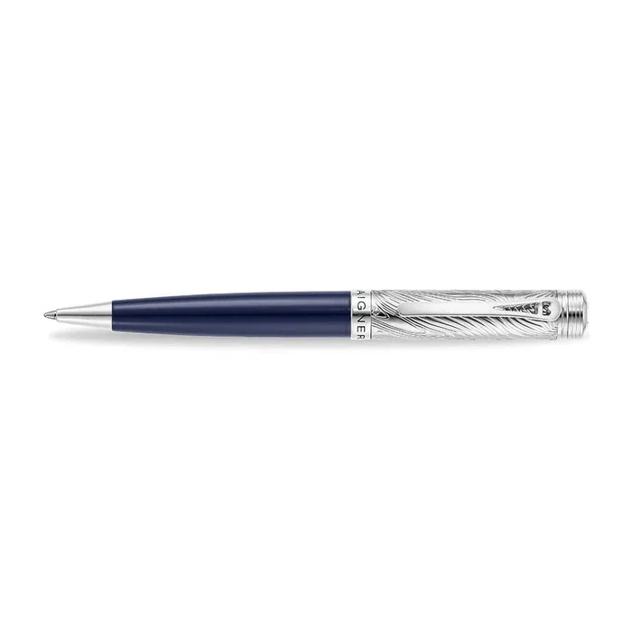 Aigner Borgea Silver & Blue Ballpoint Pen for Men