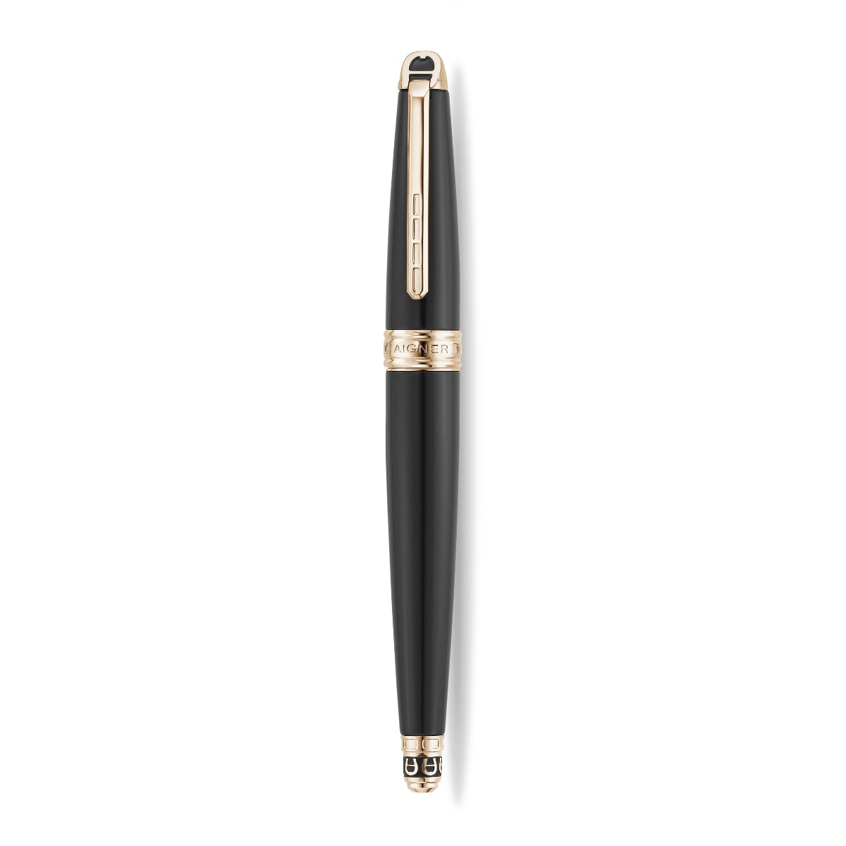 Aigner Colonna Rollerball Pen Black & Rose Gold