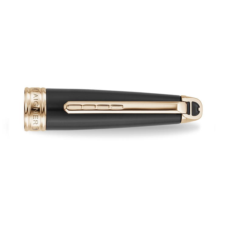Aigner Colonna Rollerball Pen Black & Rose Gold