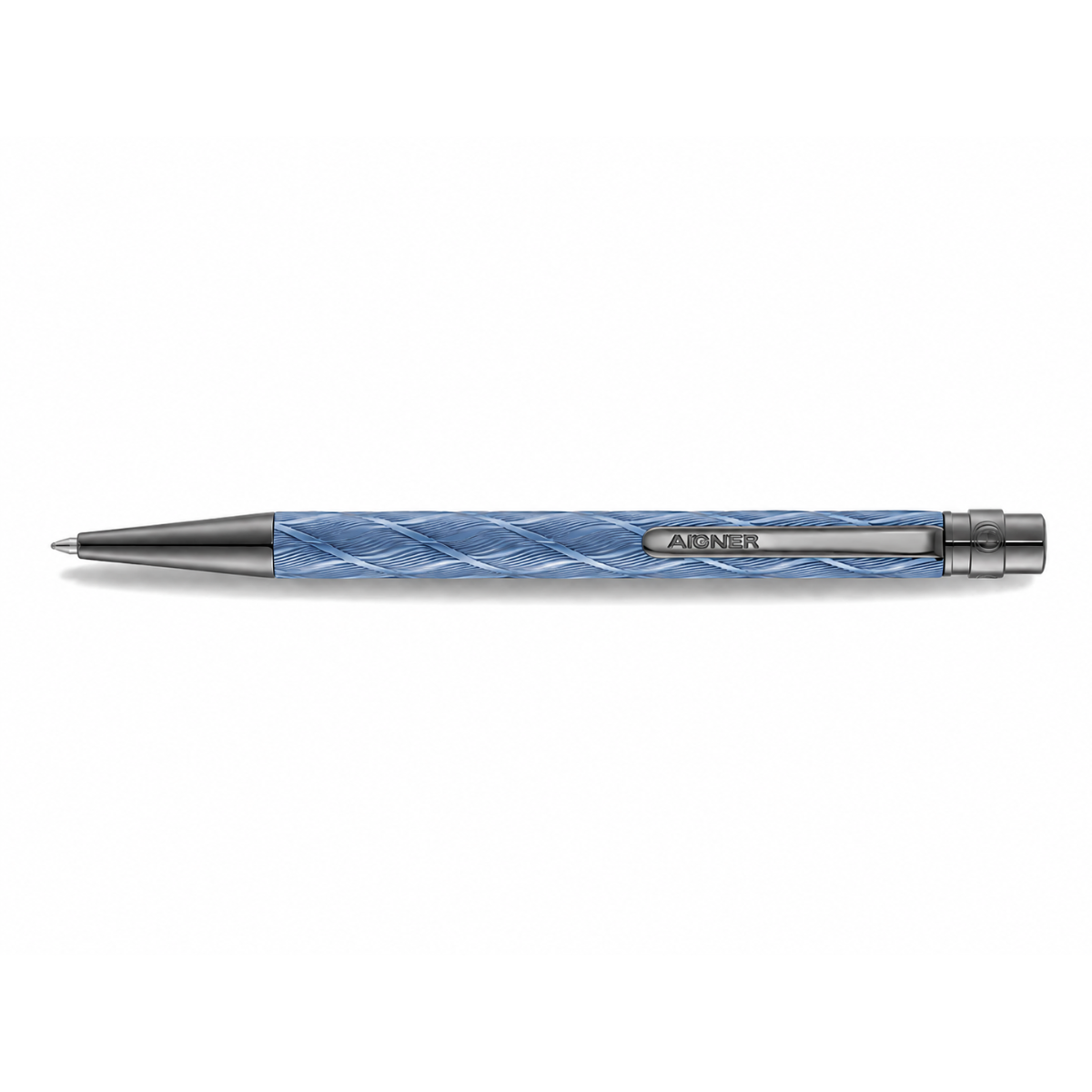 Aigner Antonio Ballpoint Pen for Men Light Blue & Gunmetal