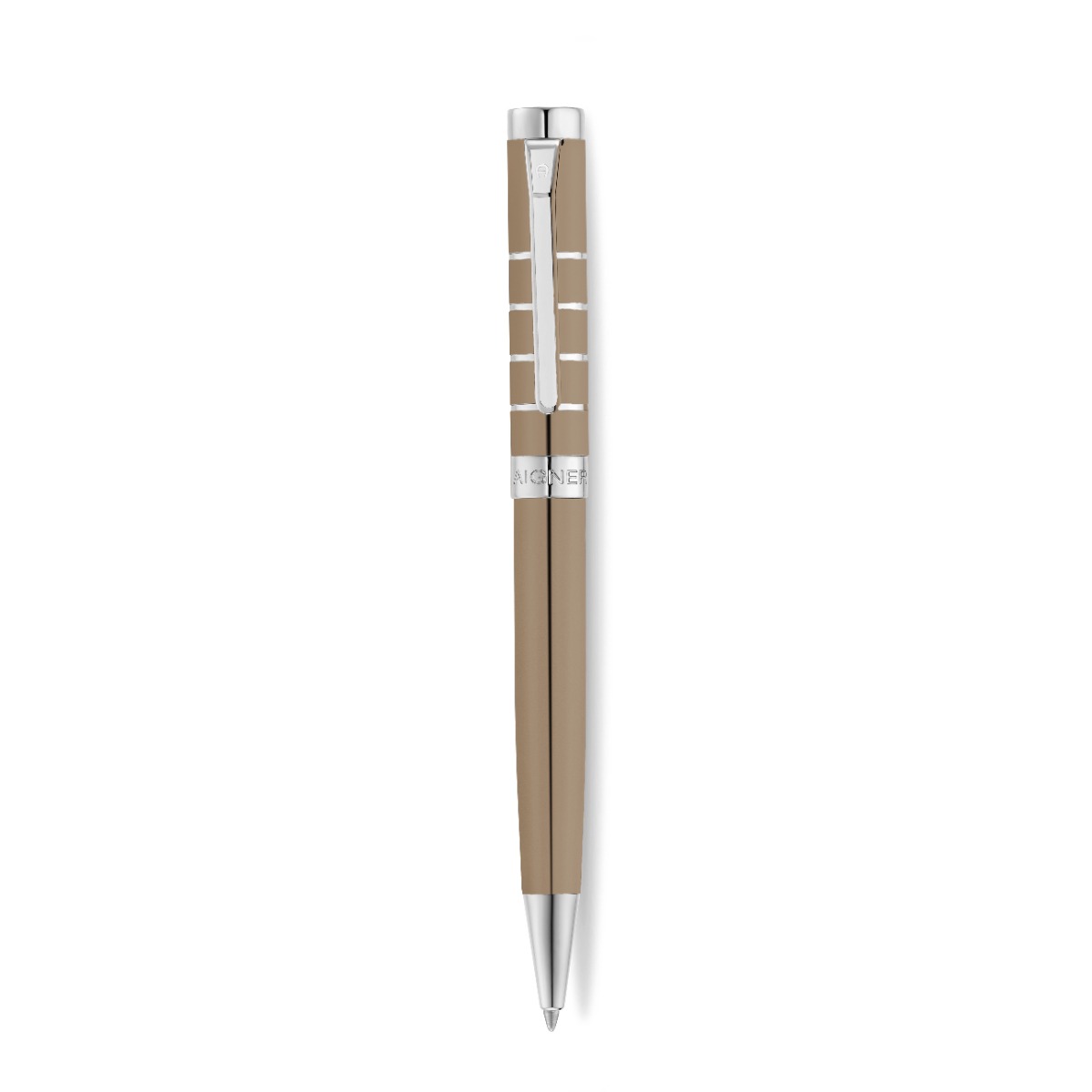 Aigner Beige & Silver Ballpoint Pen