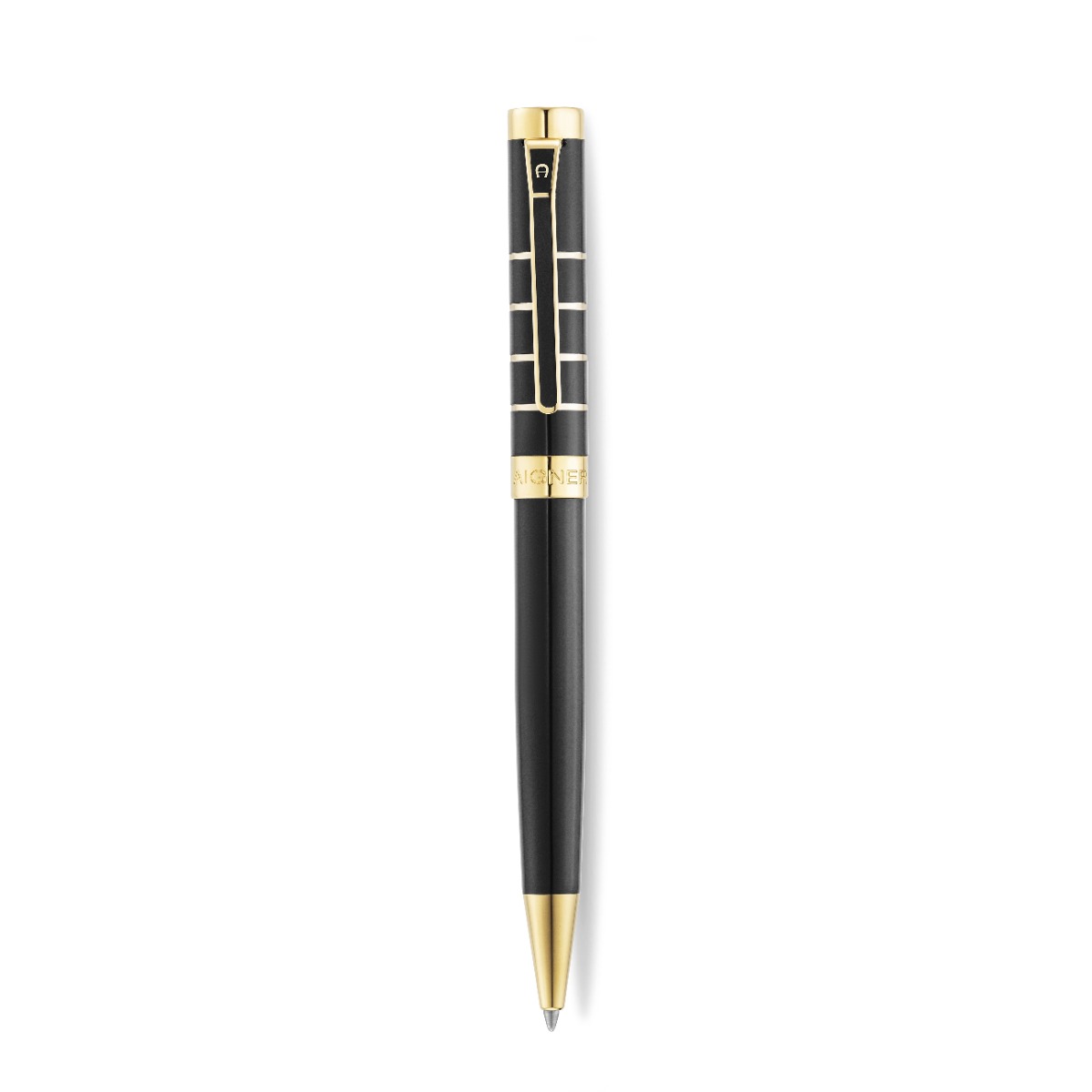 Aigner Black & Gold Ballpoint Pen For Men