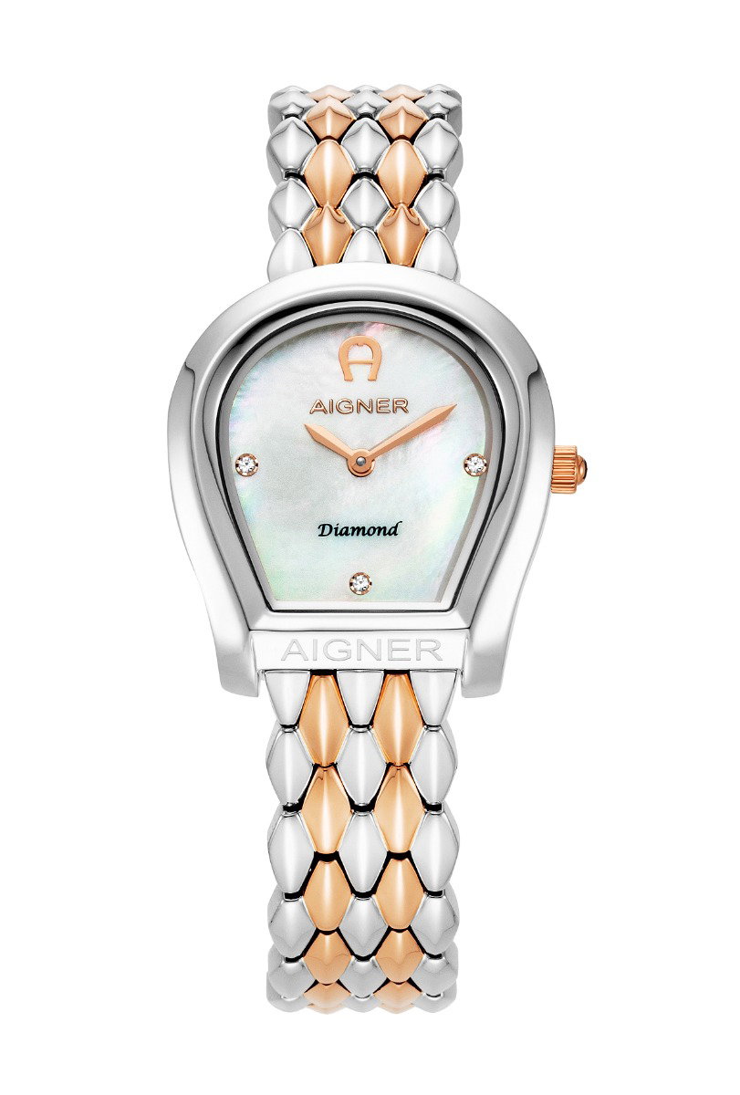 Aigner BITONTO ladies diamond watch steel rose gold 