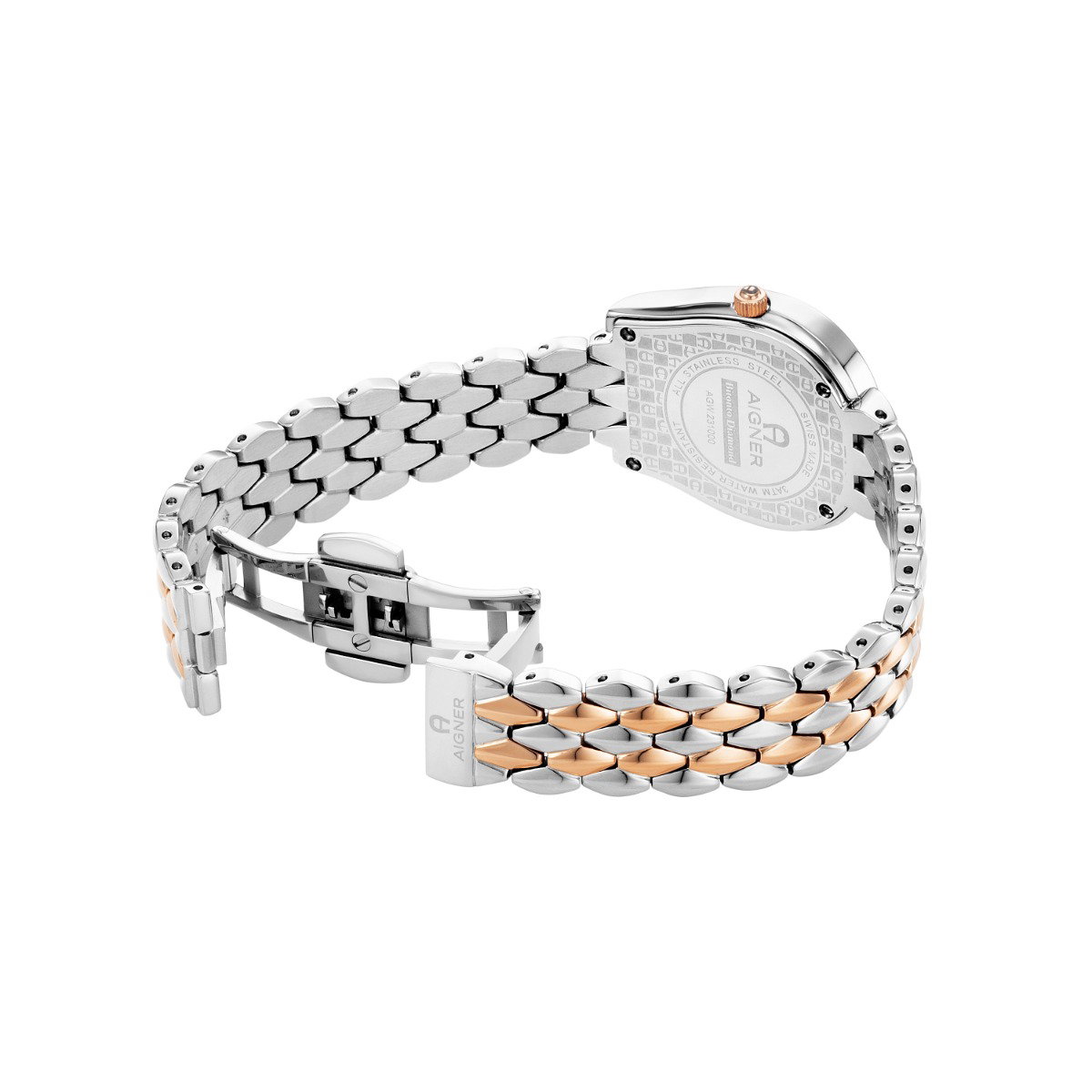 Aigner BITONTO ladies diamond watch steel rose gold 