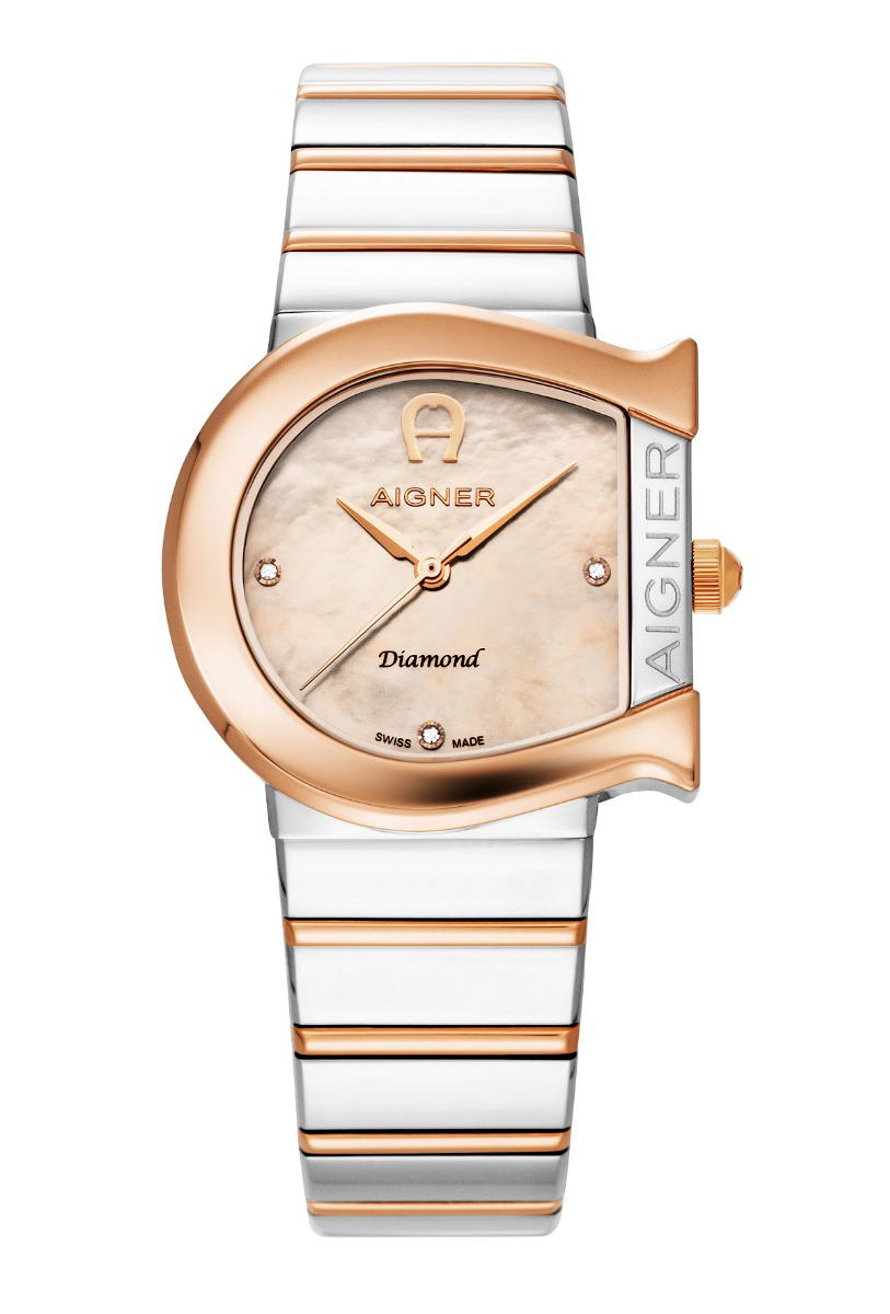 Aigner MATERA ladies diamond watch steel rose gold