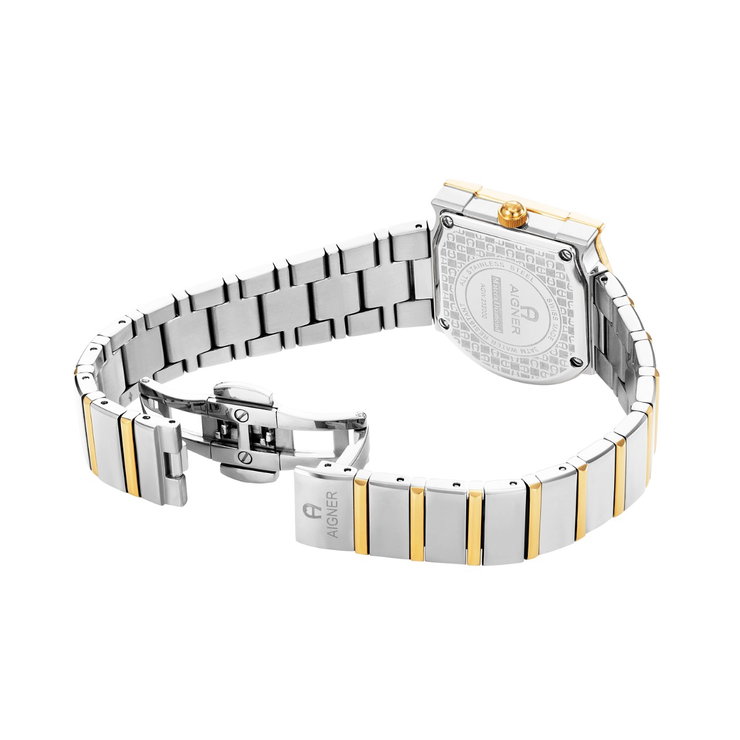 Aigner MATERA ladies diamond watch steel gold with MOP