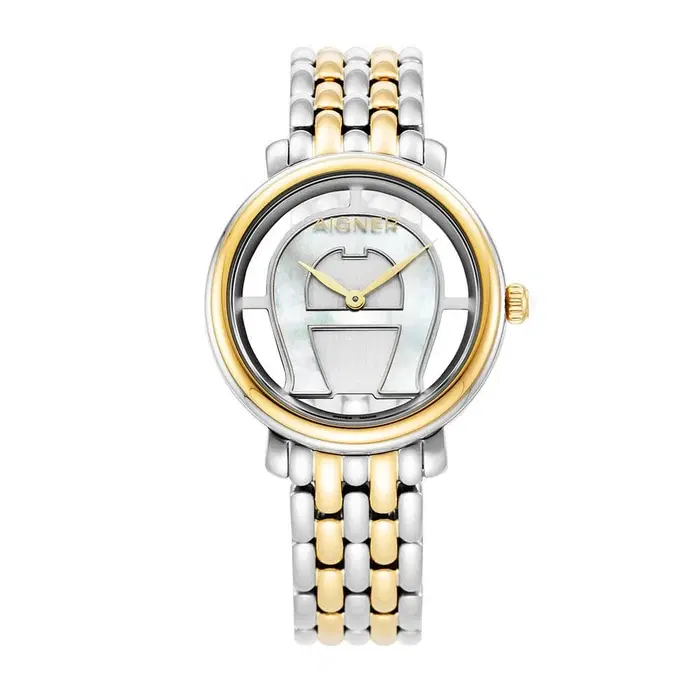 Aigner Foligno Ladies Watch Gold & Silver with Pearl