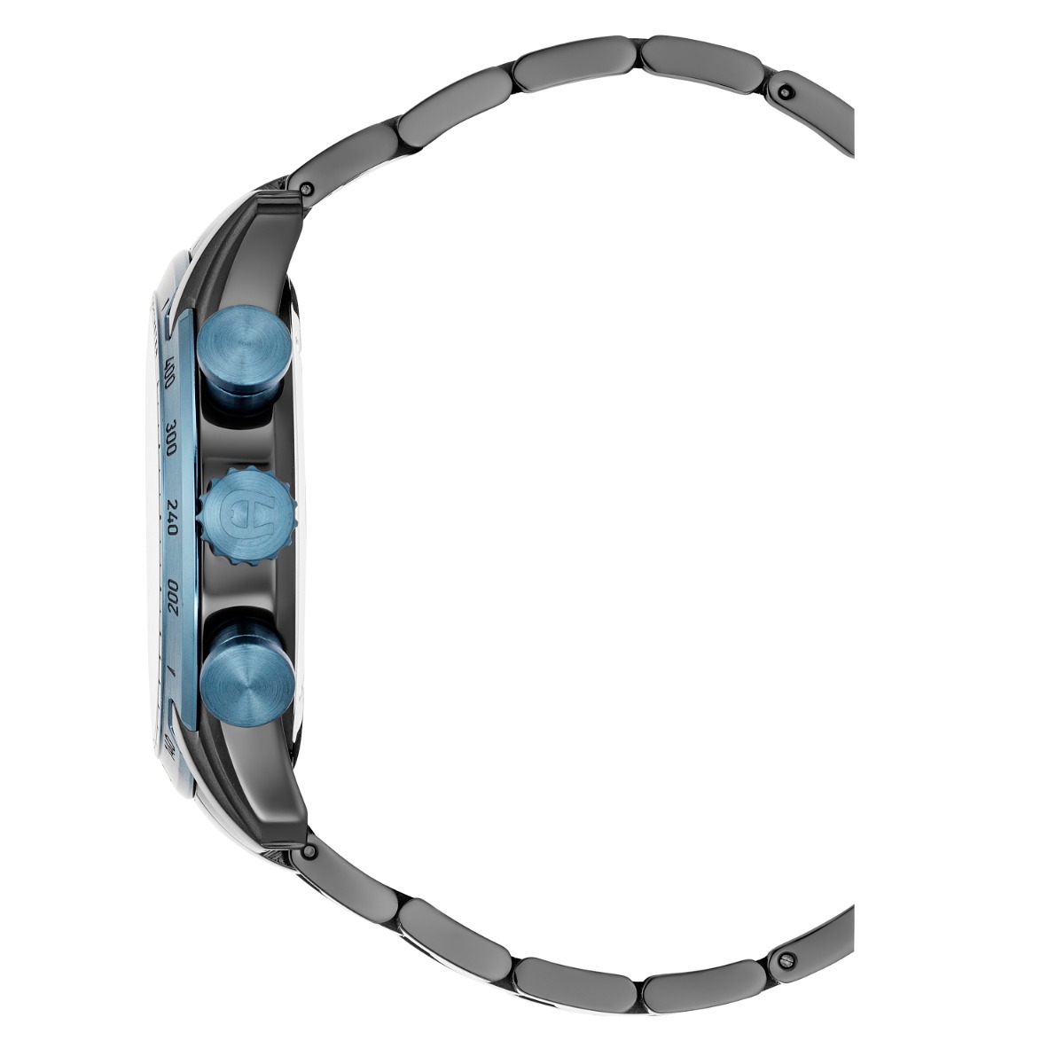 Aigner Benevento men watch steel blue , Black