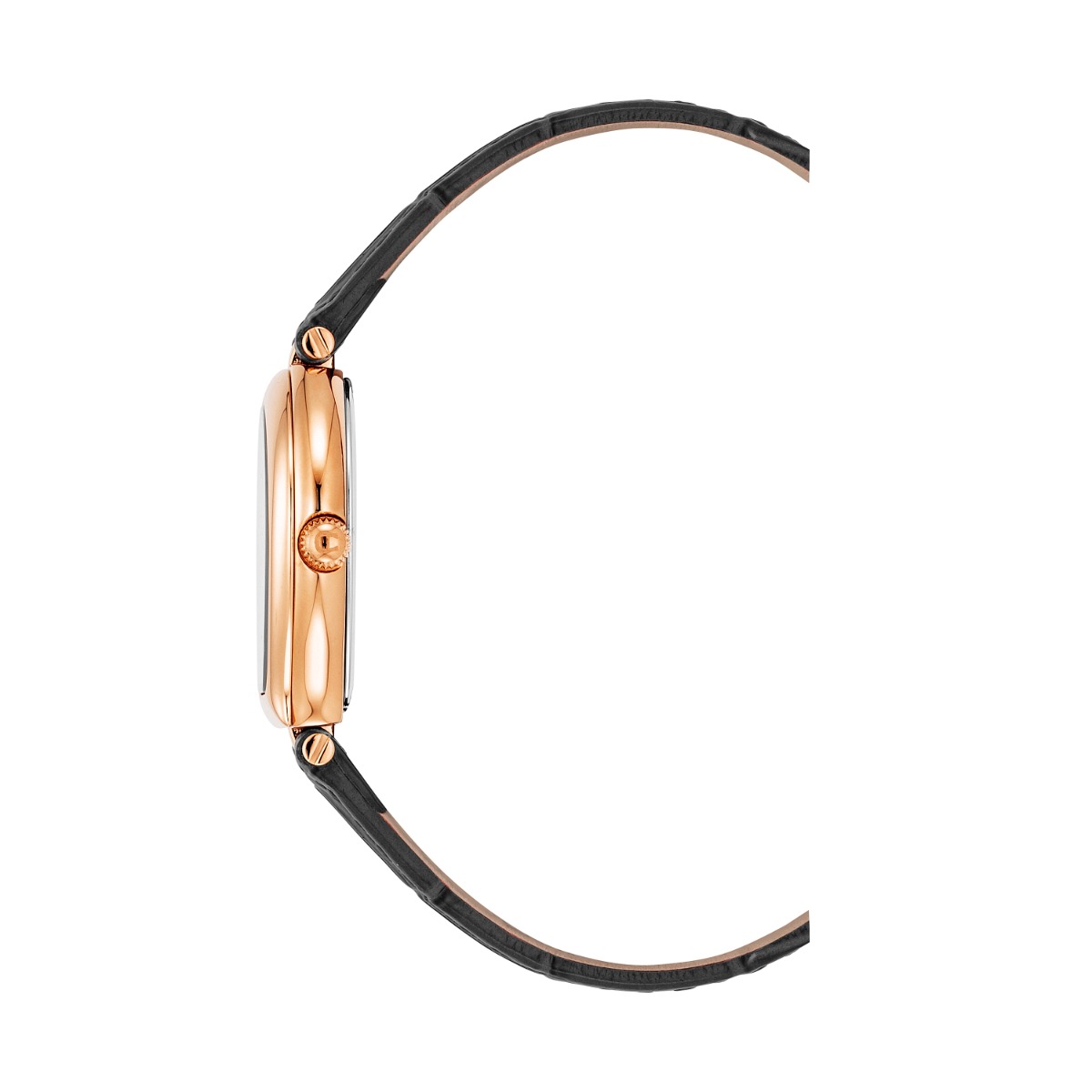 Aigner TRANI ladies watch rose gold with black leather