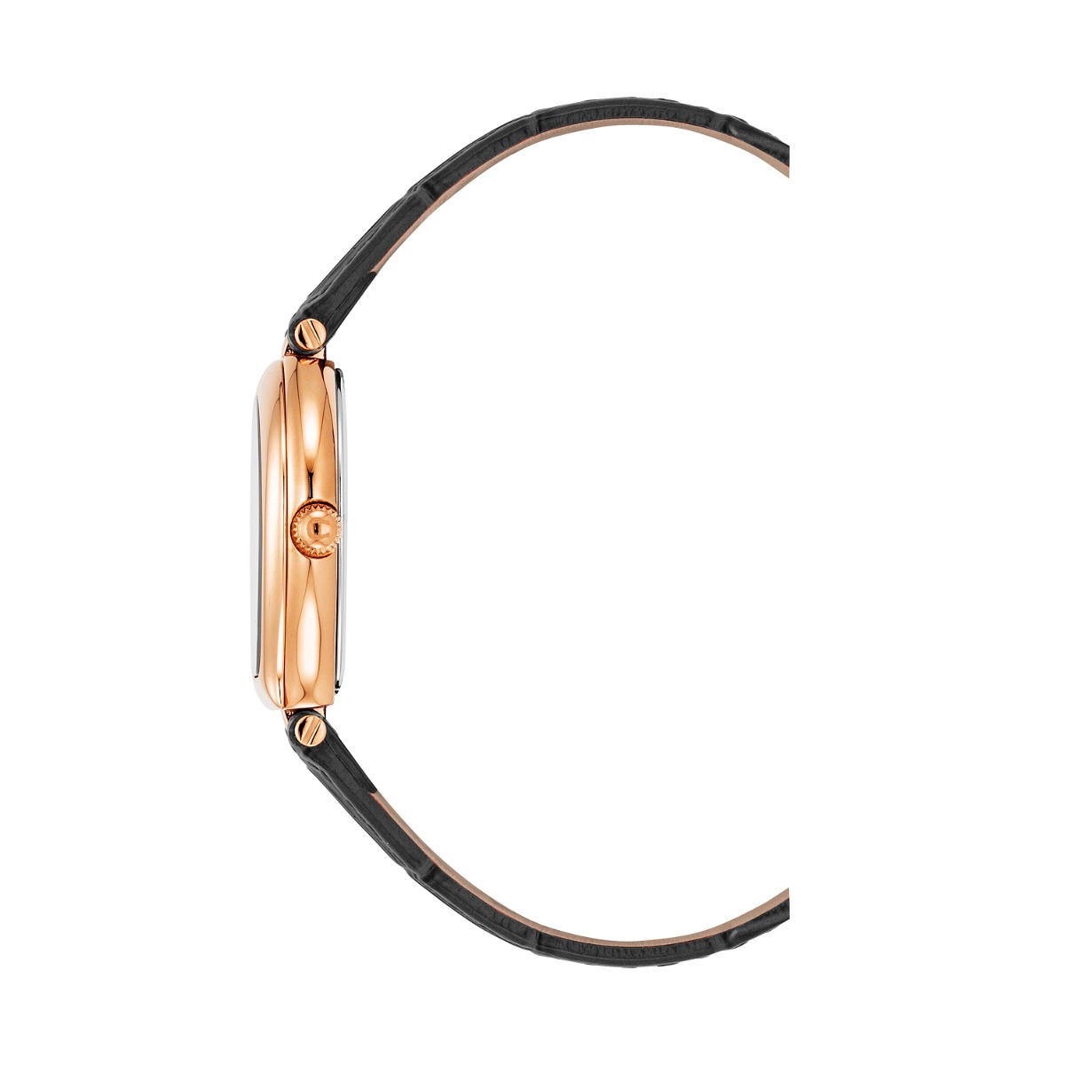 Aigner TRANI ladies watch rose gold with black leather