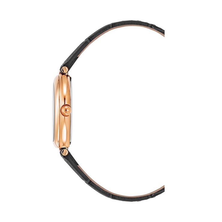 Aigner TRANI ladies watch rose gold with black leather