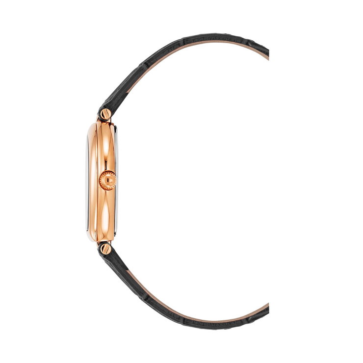 Aigner TRANI ladies watch rose gold with black leather