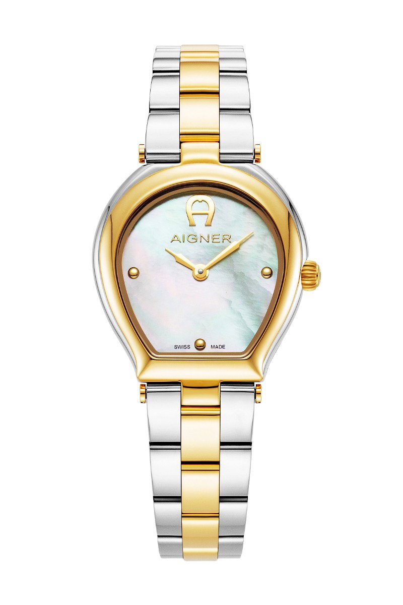 Aigner TRANI ladies watch stainless steel silver , Gold