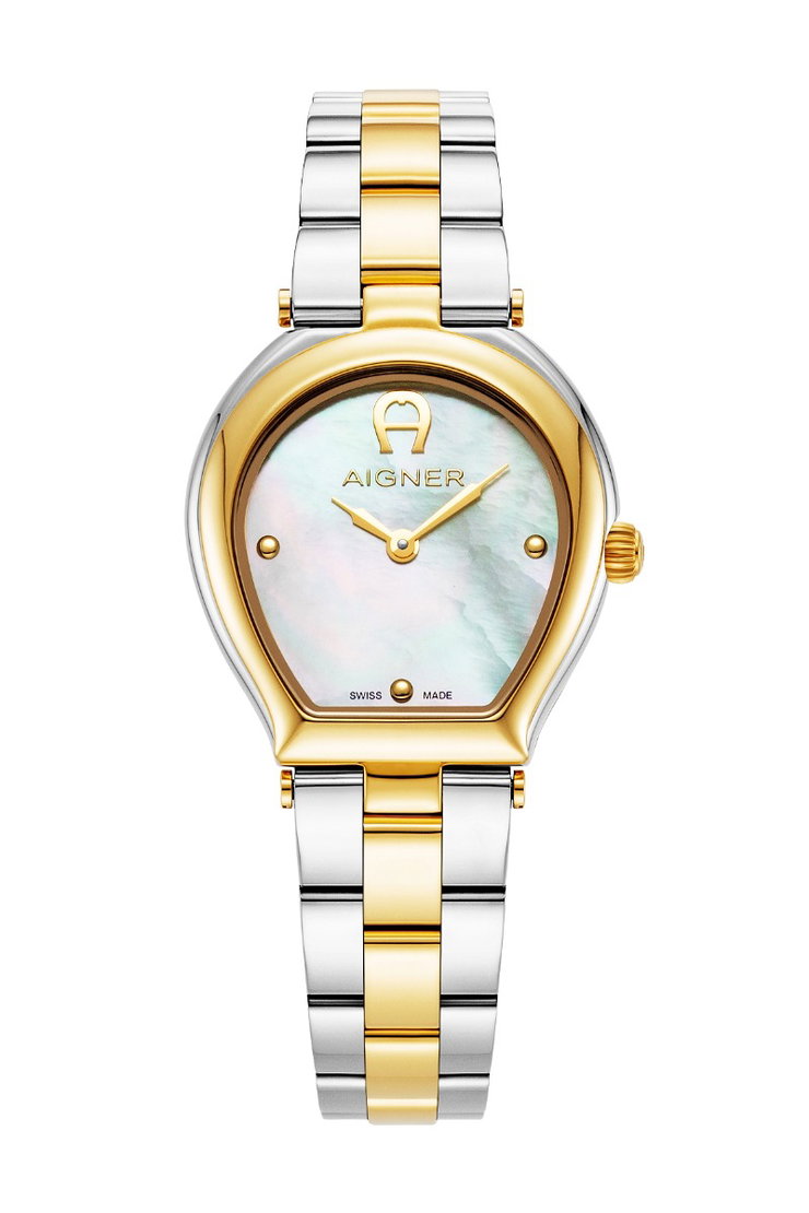 Aigner TRANI ladies watch stainless steel silver , Gold