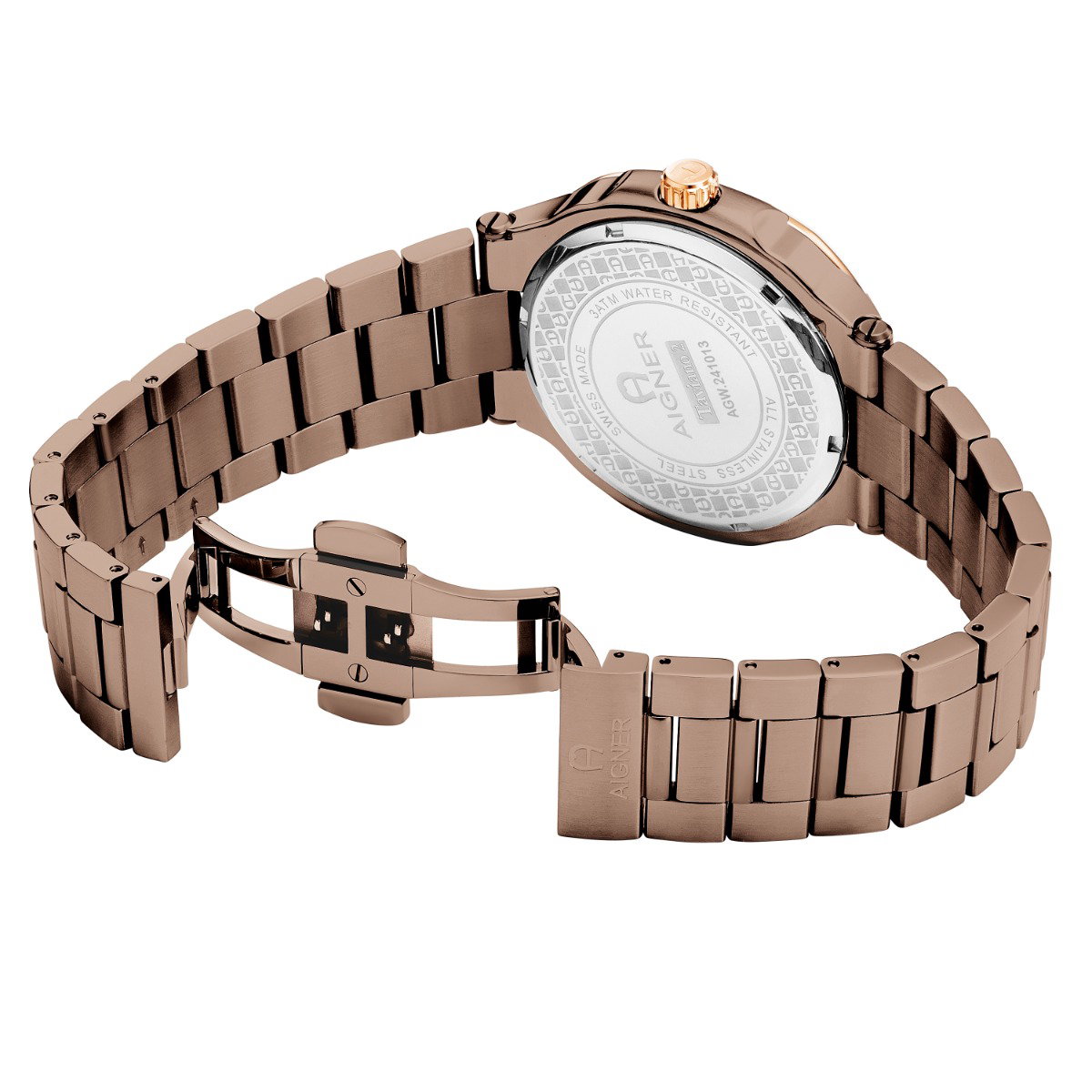 Aigner TAVIANO men watch stainless steel brown 