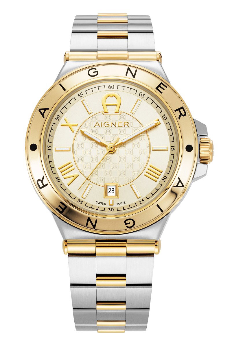Aigner Trieste 2 men watch steel gold , Silver