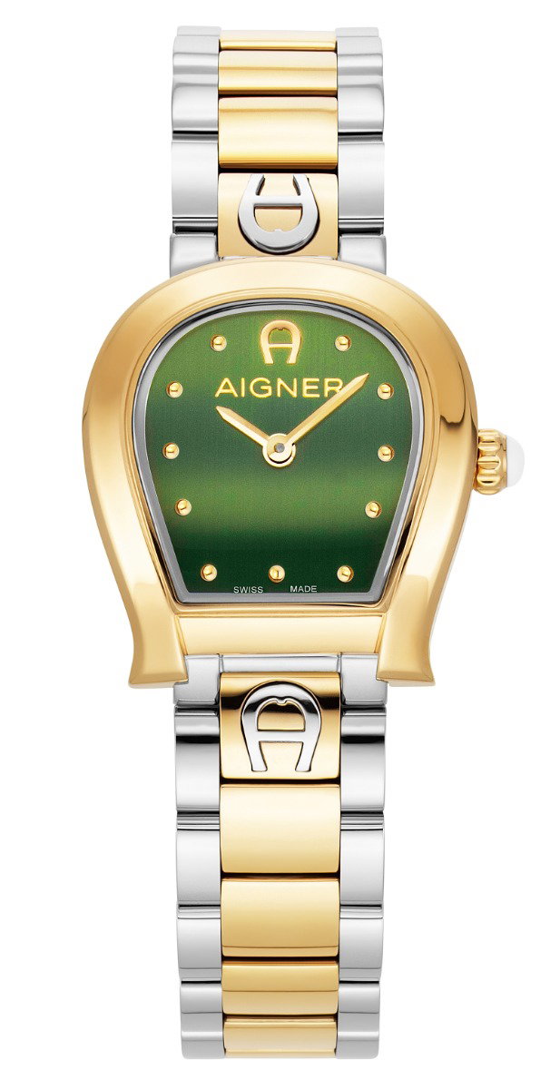 Aigner ANCONA ladies watch steel gold , Green 