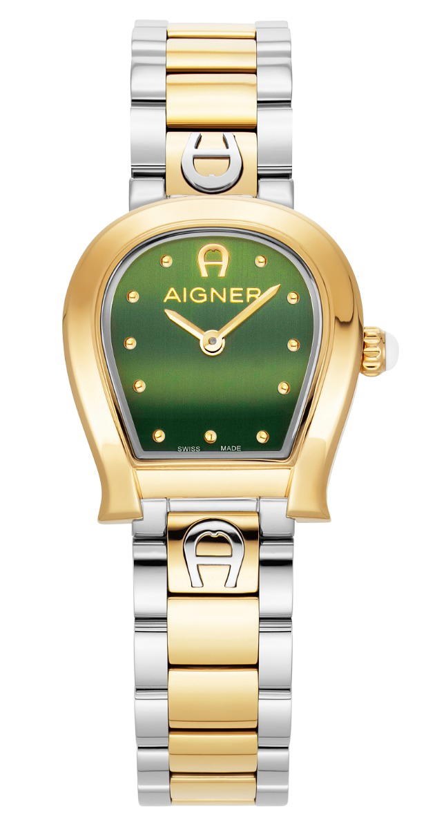 Aigner ANCONA ladies watch steel gold , Green 