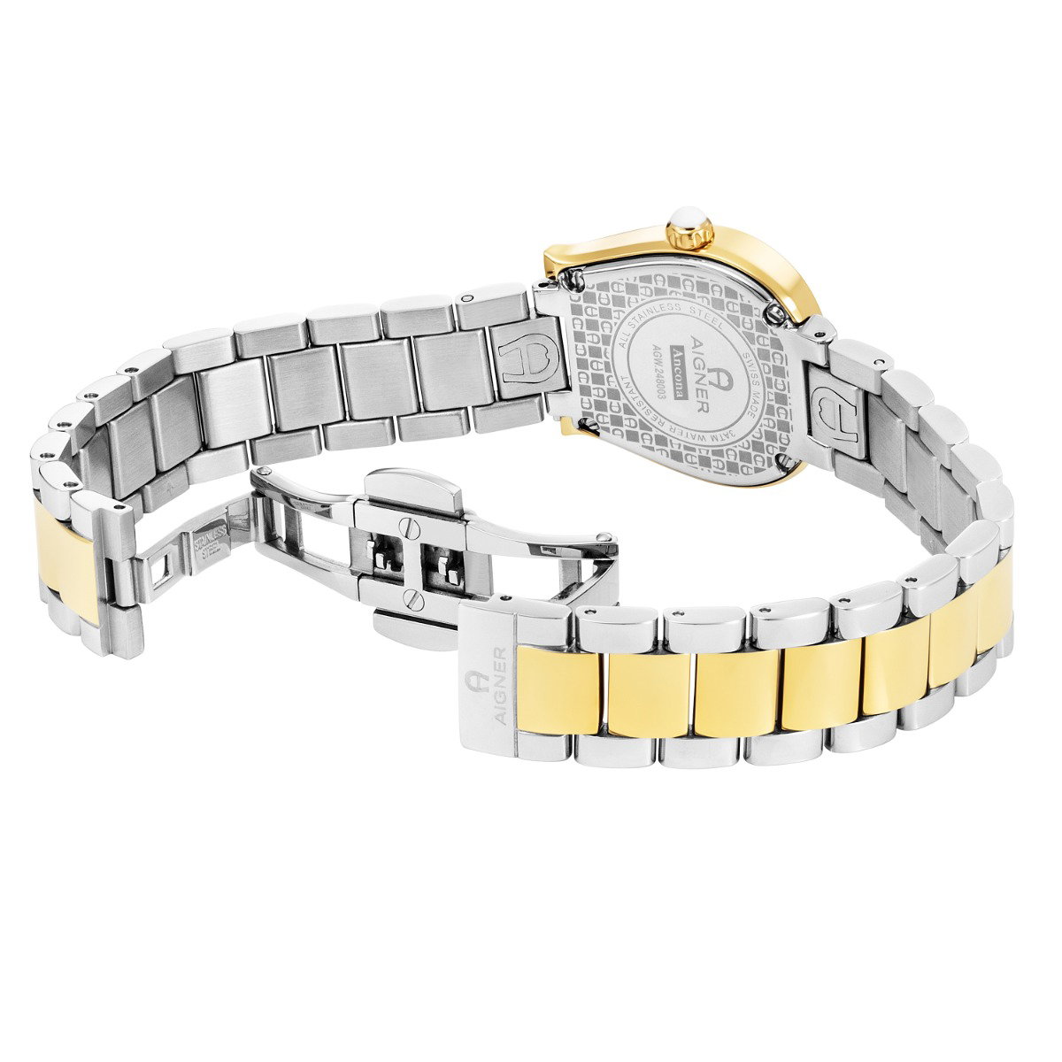 Aigner ANCONA ladies watch steel gold , Green 