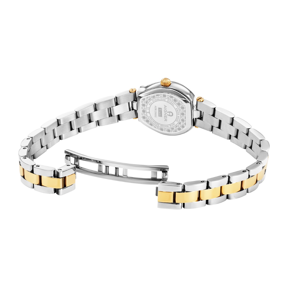 Aigner TRANI ladies watch steel silver , Gold