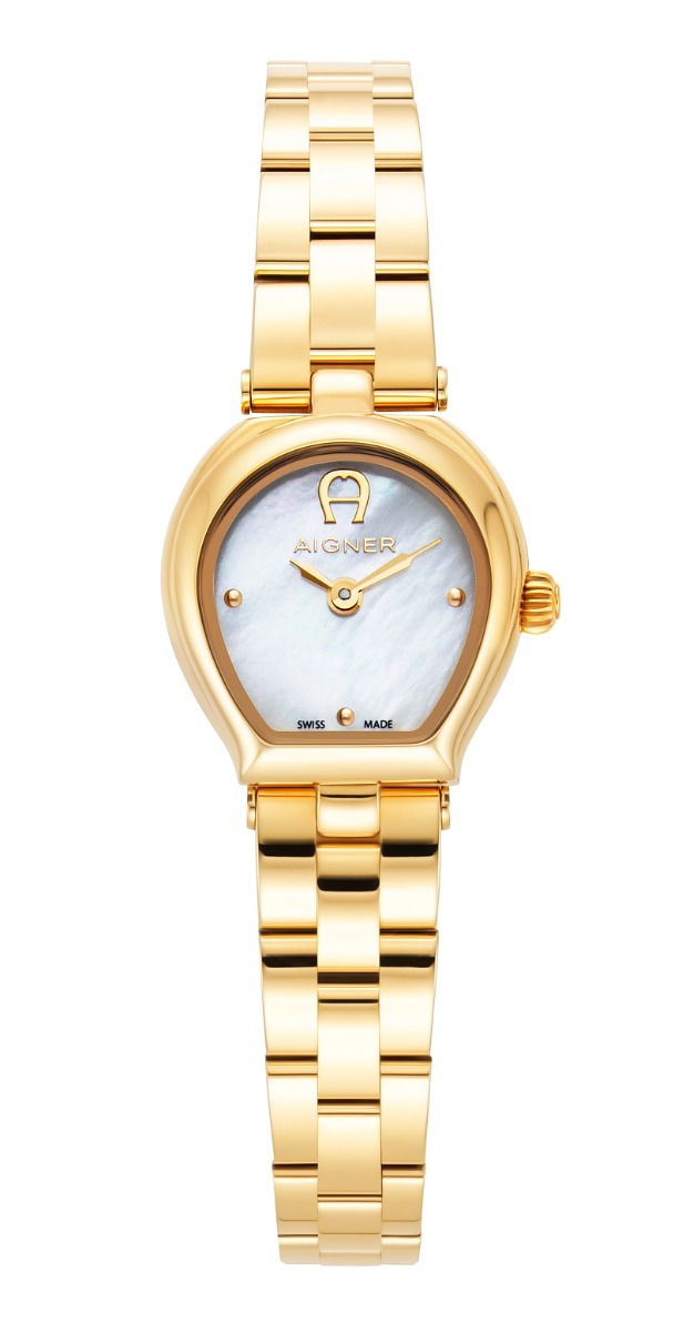 Aigner TRANI ladies watch stainless steel gold , Mop
