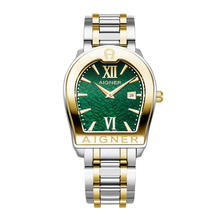 ساعة يد فيرونا من اجنر للرجال استيل لون اخضر وذهبى  