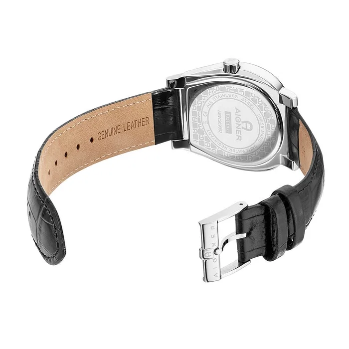 Aigner DAIANO Men's Watch – Blue & Black Leather Strap
