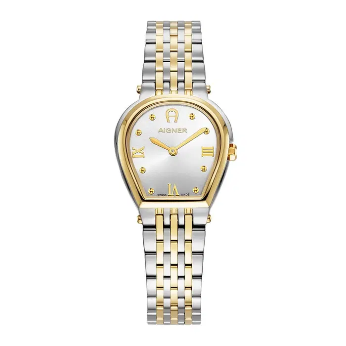 Aigner Dogna Ladies' Two-Tone Silver Dial watch