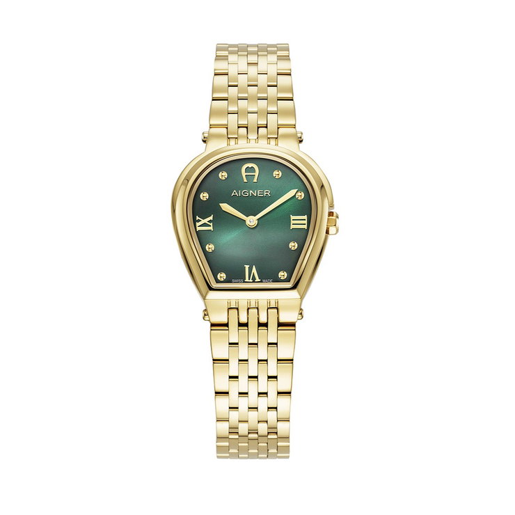 Aigner DOGNA watch for women steel gold , Green
