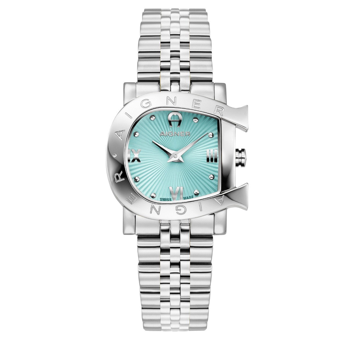 Aigner Massa Meno Ladies Silver Watch with Tiffany Blue Dial
