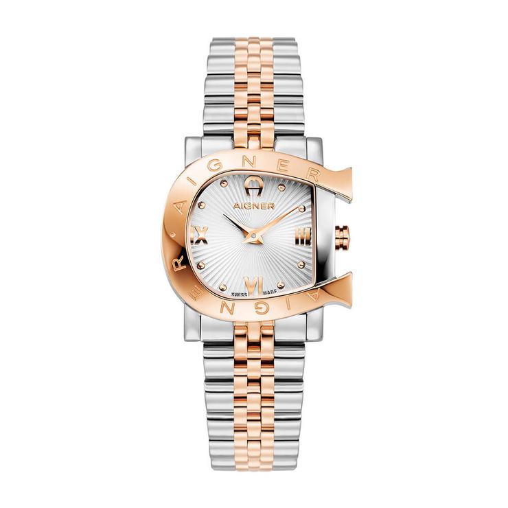 Aigner Massa Meno Women Watch Two Tone Silver