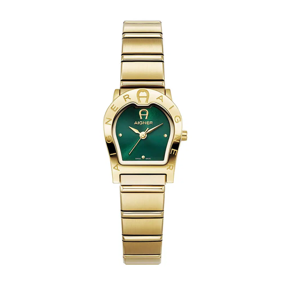 Aigner Verona Due Gold & Green Women’s Watch