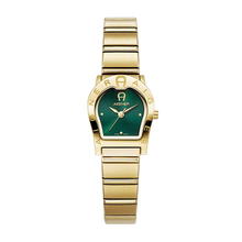 ساعة اجنر فيرونا ديو النسائية باللون الذهبي والاخضر