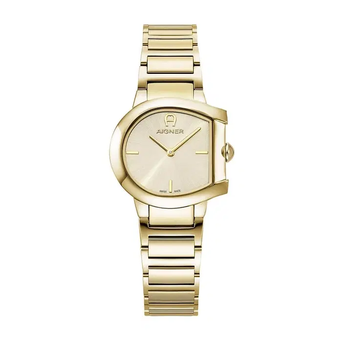 ساعة اجنر لودي نسائية ستانلس ستيل ذهبي