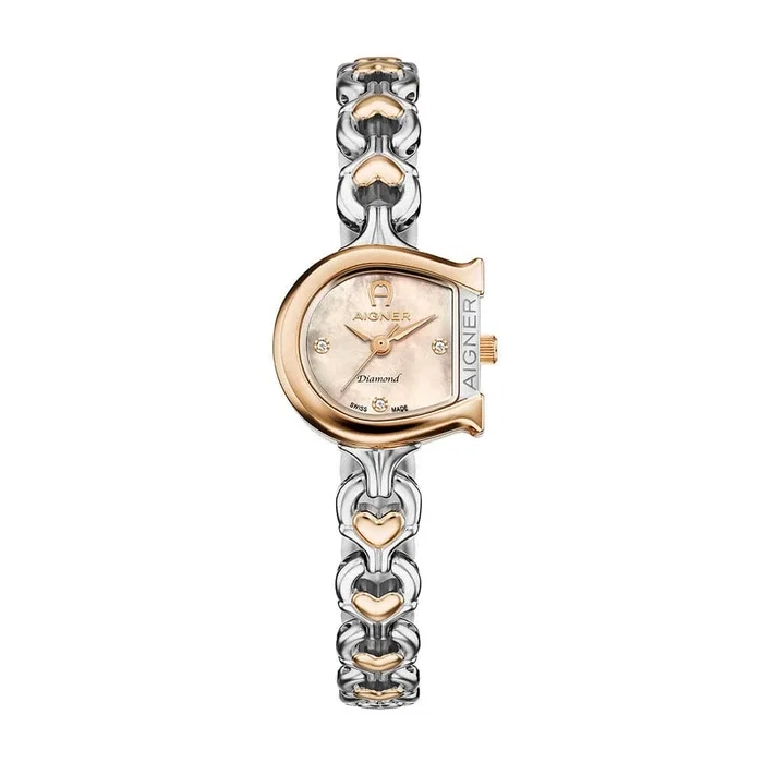 Aigner Nobile Diamond Ladies Watch Rose Gold & Silver