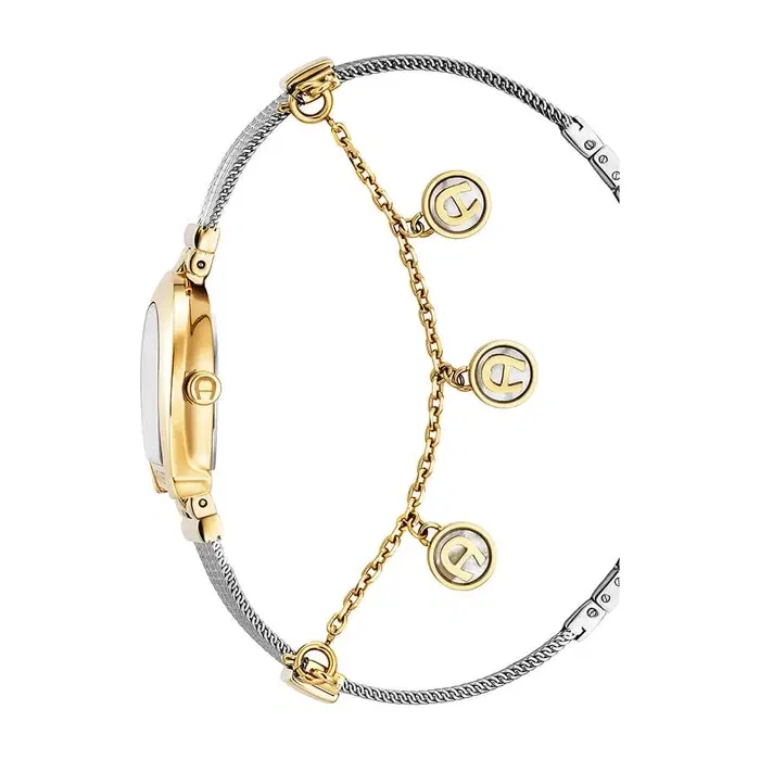 ساعة اجنر كريمونا مينو نسائية ثنائية اللون