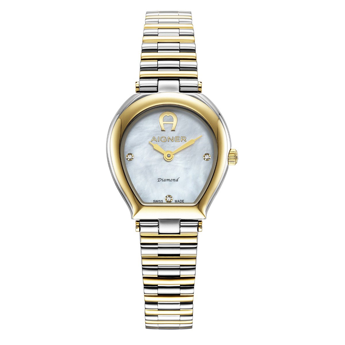 Aigner Imperia Diamond Ladies Two-Tone Watch Gold