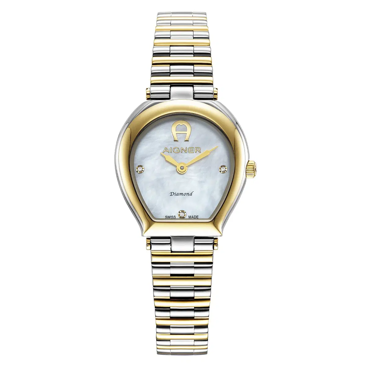 Aigner Imperia Diamond Ladies Two-Tone Watch Gold